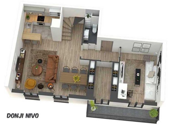 Četvoroiposobni Stan, 141.93m², Voždovac, Dušanovac