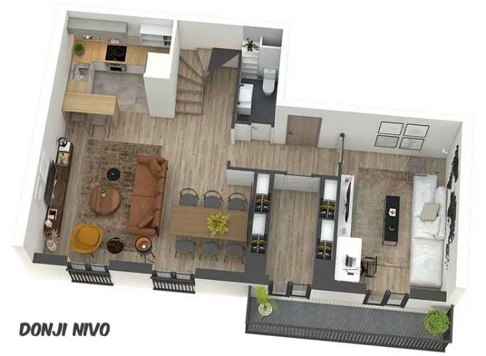 Četvoroiposobni Stan, 141.93m², Voždovac, Dušanovac