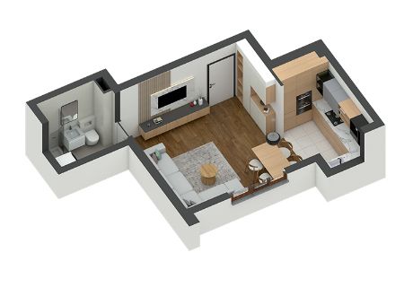 Jednosobni Stan, 30.96m², Zemun