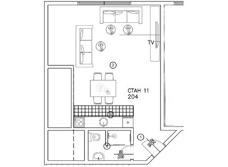 Jednosobni Stan, 42.96m², Rakovica, Labudovo brdo