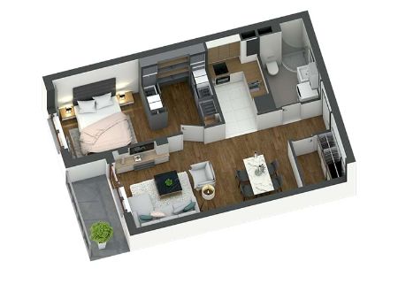 Dvosobni Stan, 53.86m², Zemun